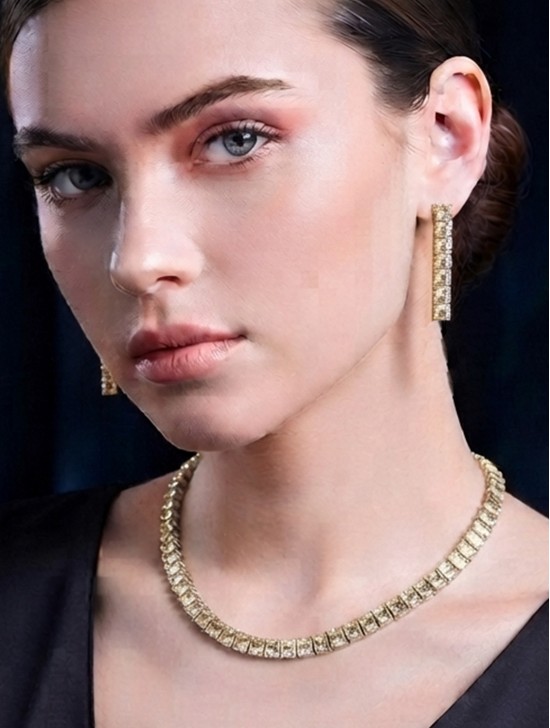 Rhinestone Crystal Necklace and Earrings Set Rhinestone Crystal Necklace and Earrings Set